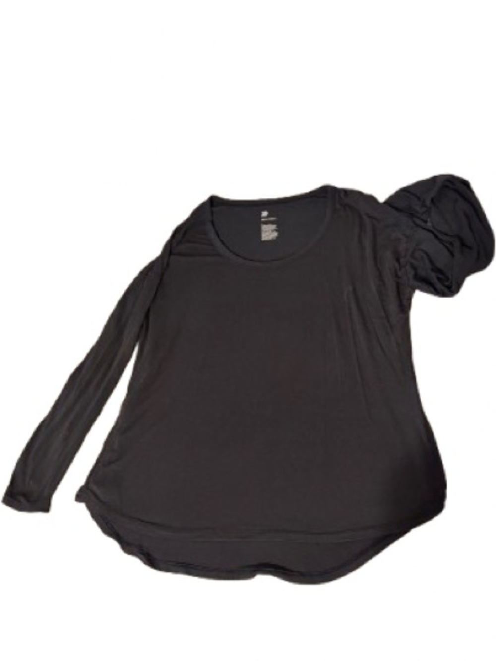 all in motion Women’s Black Long Sleeve Scoop Neck Tee-Size Large